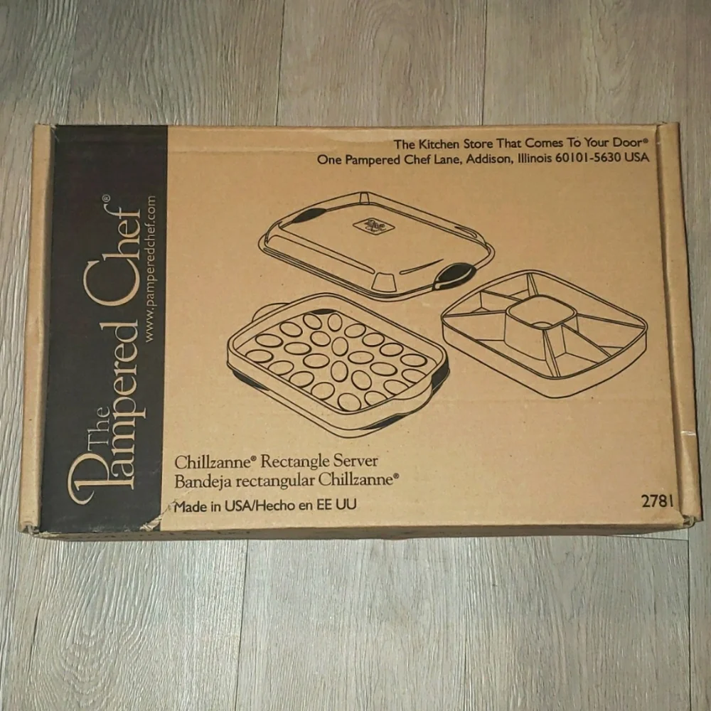 SOLD NIB Pampered Chef Chillzanne Rectangular Server